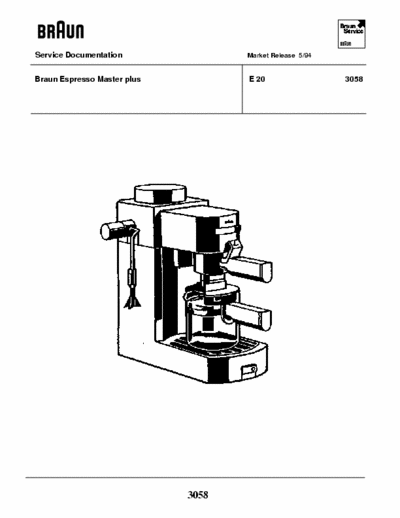 Braun Braun Espresso Master Plus Braun Espresso Master Plus- Service Manual